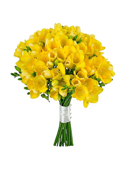 Bouquet with yellow freesias