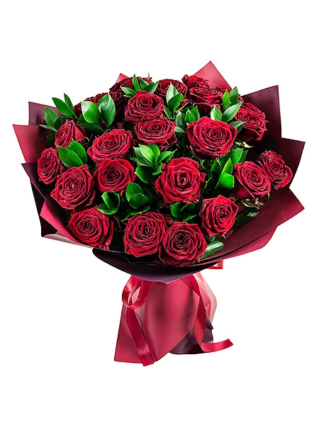 Lillekimp punaste rooside ja ruskusega