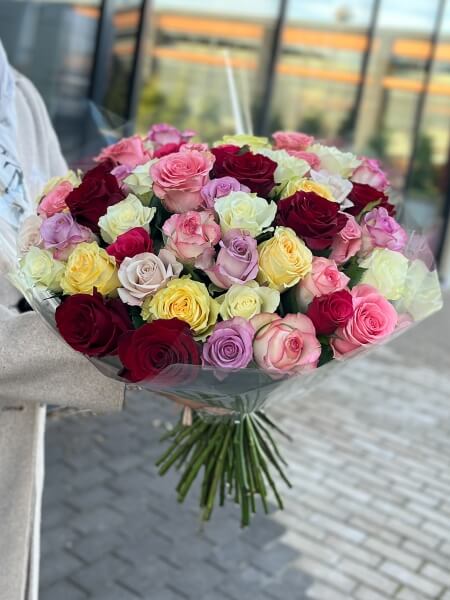  Микс из роз 51 шт